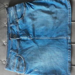 Womans Mini Jean Skirt